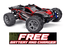 TRA67164-4RED Traxxas Rustler 1/10 4X4 Brushless Stadium Truck RTR - Red **Free battery charger with the purchase of this truck. Please add TRA2827X and TRA2920 to your order  to get it free.** if you order from this promotion it is final sale