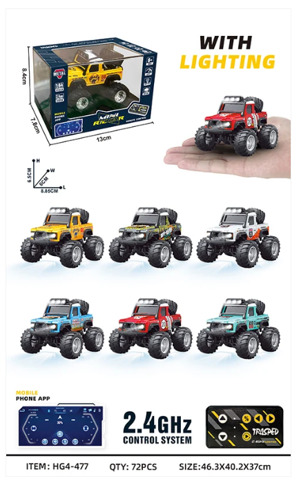 RCPHG4-477BK 1/64 R/C Jeep with APP control HG4-477 **order #HG4001 Gun remote - Fits all HG4 models