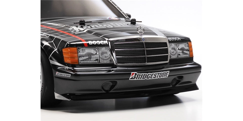 TAM47525 1/10 RC Mercedes-Benz 190 E 2.5-16 EVO II 1991 Black/Silver Painted Body (TT-02) LIMITED EDITION