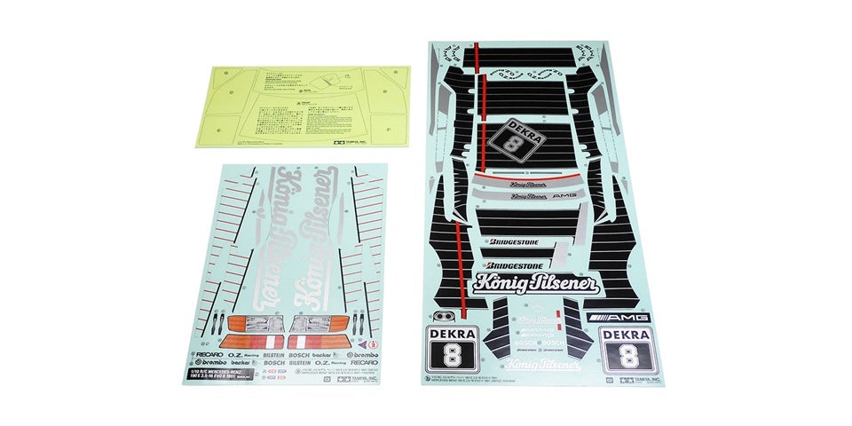 TAM47525 1/10 RC Mercedes-Benz 190 E 2.5-16 EVO II 1991 Black/Silver Painted Body (TT-02) LIMITED EDITION