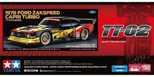 TAM47526 1/10 RC 1978 Ford Zakspeed Capri Turbo (TT-02) LIMITED EDITION
