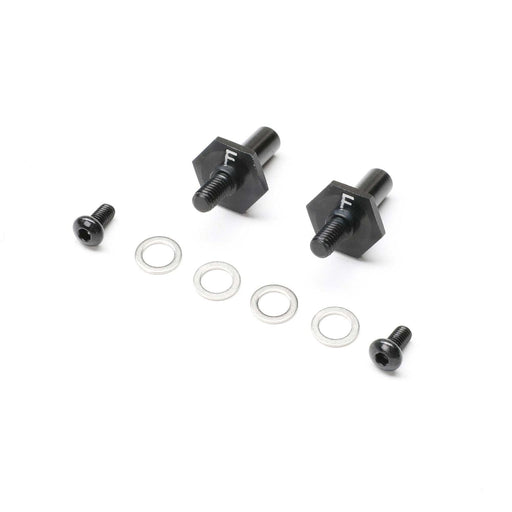 TLR-1054 Front Axle Set, Aluminum, Black, 12mm: 22S Sprint