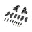 TLR-1062 Spindle Set, Aluminum, Black: 22S Sprint