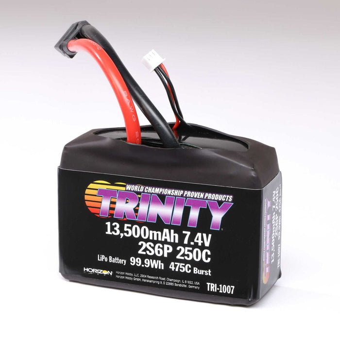 TRI-1007 7.4V 13500mAh 2S6P 250C Drag Racing LiPo Battery, XT90