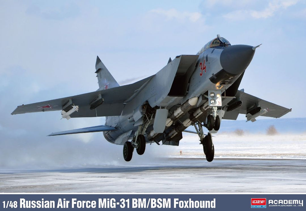 ACA12364 Academy 1/48 Russian Air Force MiG-31 BM/BSM Foxhound