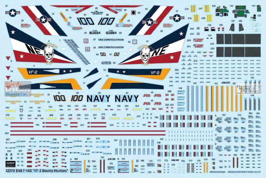 ACA12370 Academy 1/48 F-14D “VF-2 Bounty Hunters”