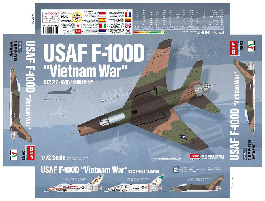 ACA12553 Academy 1/72 USAF F-100D "Vietnam War"