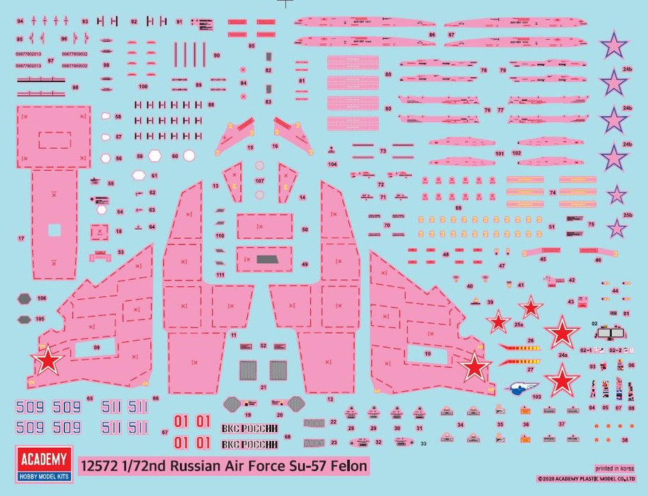 ACA12572 Academy 1/72 Russian Air Force Su-57 Felon