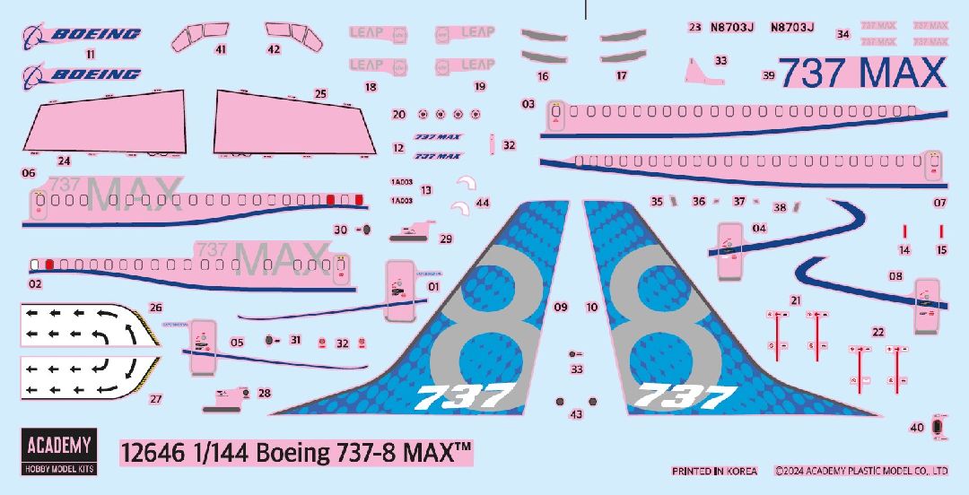 ACA12646 Academy 1/144 Boeing 737-8 MAX