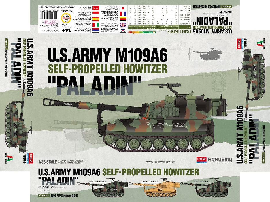 ACA13515 Academy 1/35 U.S. Army Self-Propelled Howitzer M109A6 Paladin