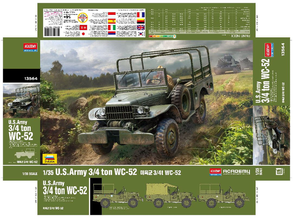 ACA13564 Academy 1/35 U.S. Army 3/4 ton WC-52