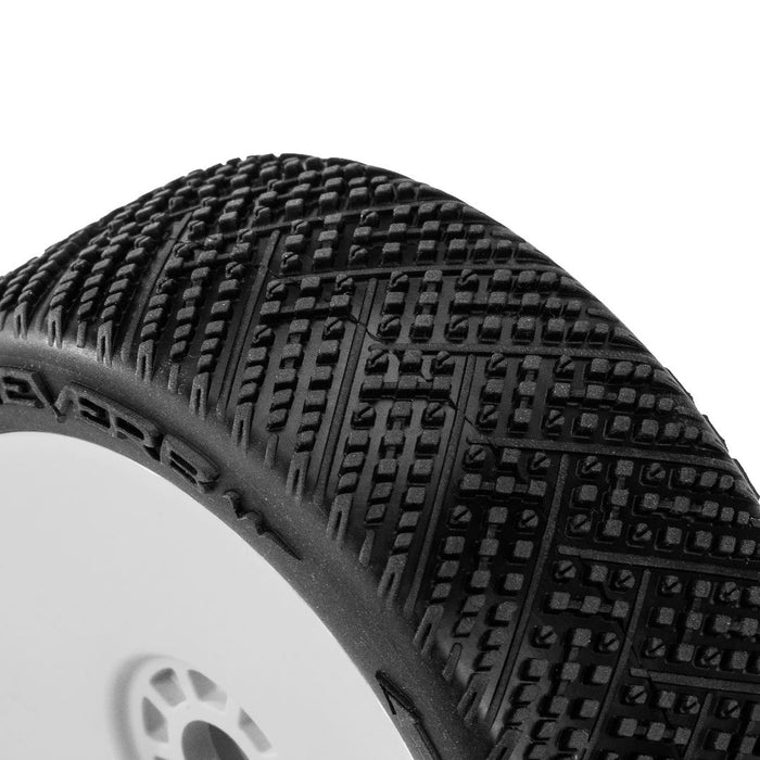 AKA14039XRW AKA Reverb Soft Long Wear 1/8 Buggy Tires MTD (2) - White
