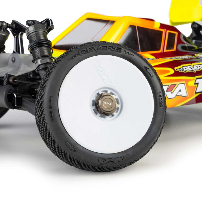 AKA14039XRW AKA Reverb Soft Long Wear 1/8 Buggy Tires MTD (2) - White