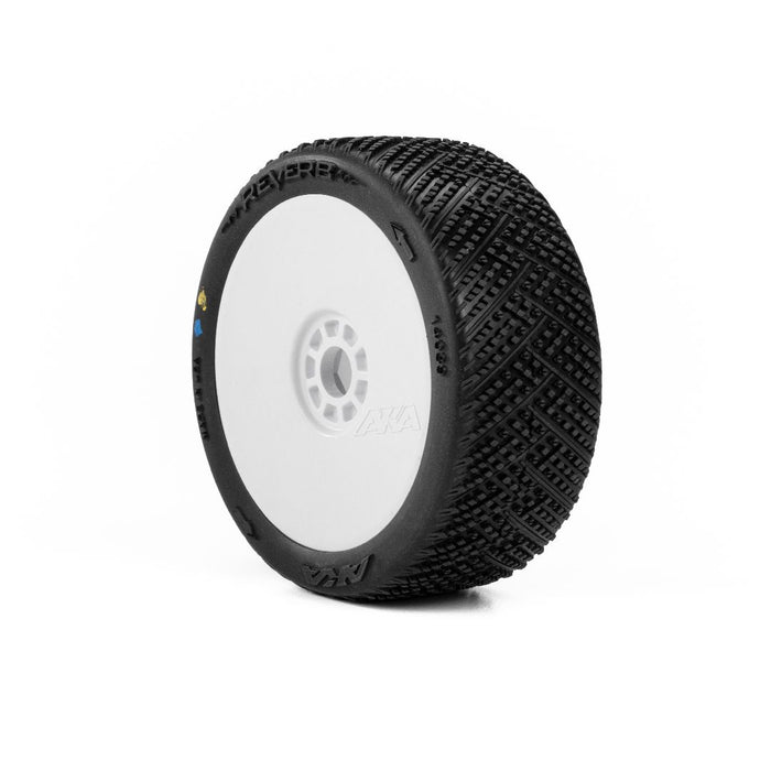 AKA14039XRW AKA Reverb Soft Long Wear 1/8 Buggy Tires MTD (2) - White