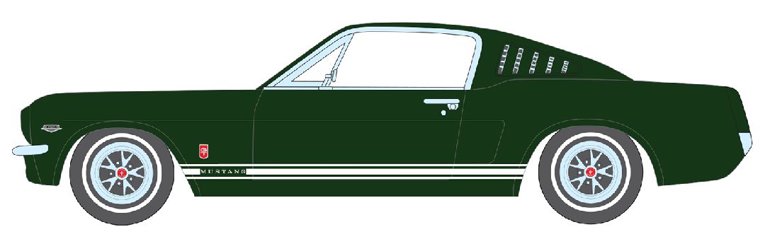 AMM1353/06 American Muscle 1/18 1965 Ford Mustang 2+2 GT - Ivy Green