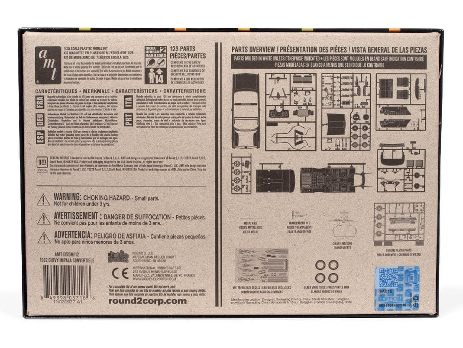 AMT1355M/12 AMT 1/25 1962 Chevy Impala Convertible Model Kit (Level 2)