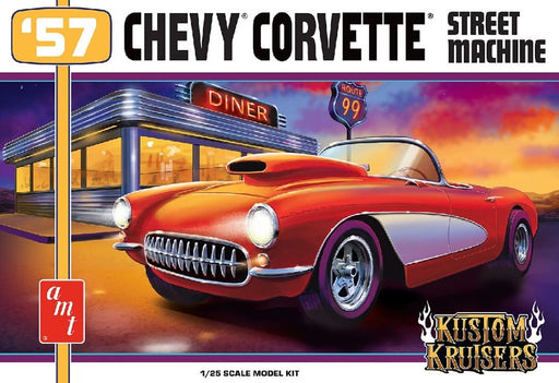 AMT1498/12 AMT 1/25 1957 Chevy Corvette Street Machine Model Kit (Level 2)