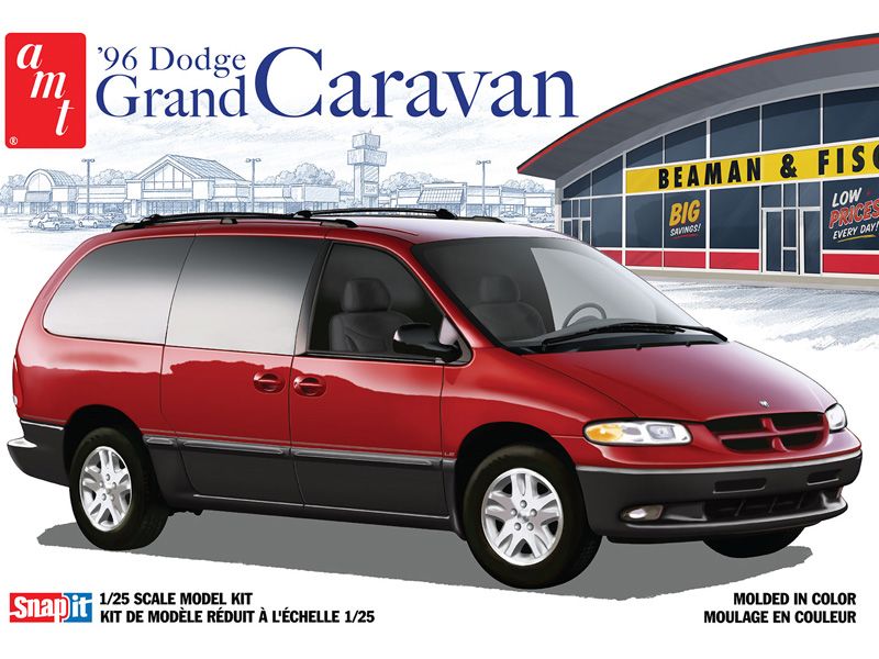 AMT1581M/12 AMT 1996 Dodge Grand Caravan SNAP 1/25 Model Kit (Level 2)