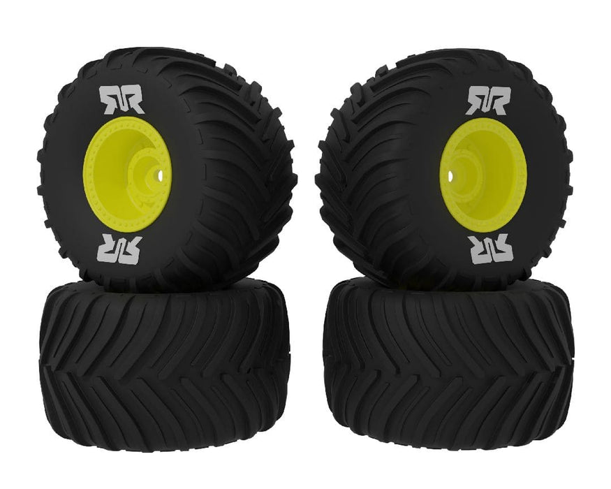 ARA-2584 Arrma dBoots Chevron MT Tire Set Glued (Yellow) (2 Pairs)