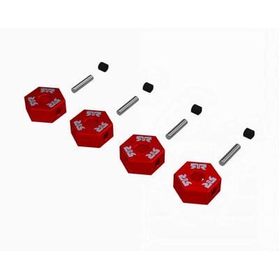 ARA-2982 Arrma 12mm Wheel Hex set (Metal) 4pcs- Red
