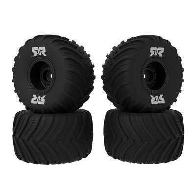 ARA-3115 Arrma dBoots Chevron MT Tire Set Glued (Black) (2 Pairs)