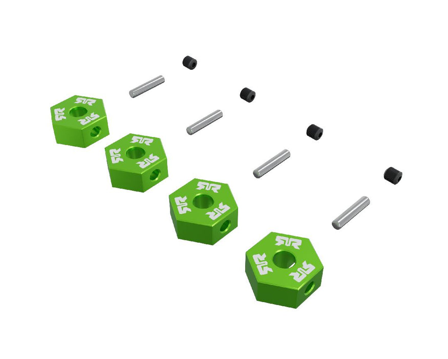 ARA-3118 Arrma 12mm Wheel Hex set (Metal) 4pcs- Green