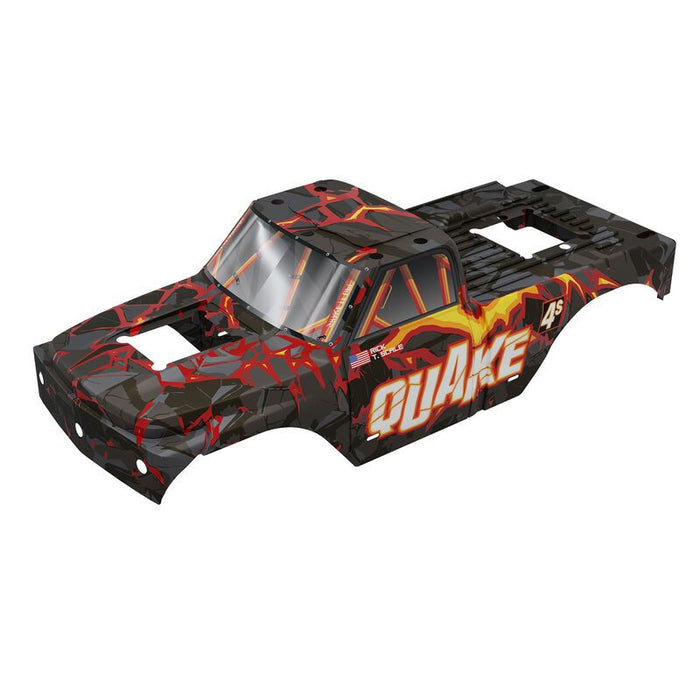 ARA-3158 Arrma QUAKE 4S BLX Clipless Painted Decalled Body - Black/Red