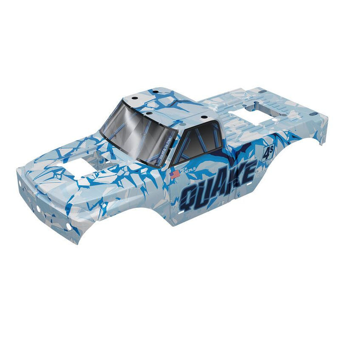ARA-3159 Arrma QUAKE 4S BLX Clipless Painted Decalled Body - White/Blue