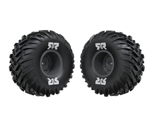 ARA-3419 Arrma dBoots Cut Chevron MT Tire Set Glued (2) - Gun Metal