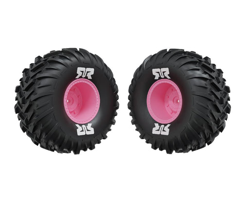 ARA-3497 Arrma dBoots Cut Chevron MT Tire Set Glued (2) - Pink