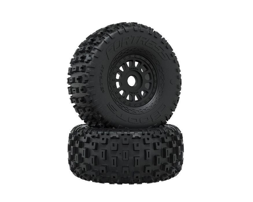 ARA-4486 Arrma DBoots 'FORTRESS' Tire Set Glued (2pcs) - Black