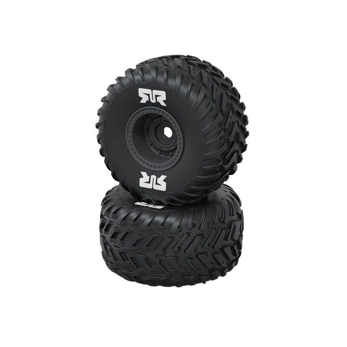 ARA-4606 Arrma dBoots Chevron MTD Tire Set Glued 16mm (2) - Gunmetal