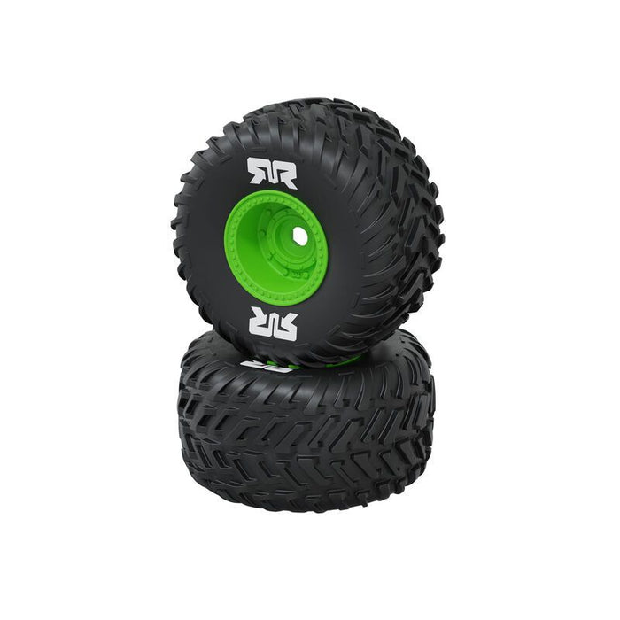 ARA-4607 Arrma dBoots Cut Chevron MTD Tire Set Glued 16mm (2) - Green