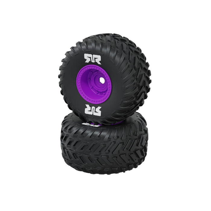 ARA-4608 Arrma dBoots Cut Chevron MT Tire Set Glued 16mm (2Pcs) - Purple