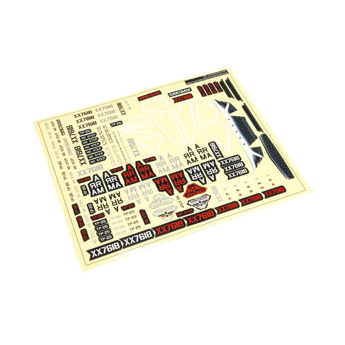 ARA411011 1/7 Exterior Body Panel Set, Clear: FIRETEAM