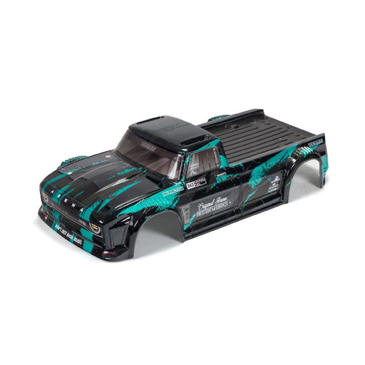 ARA414008 1/8 Finished Body, Black/Teal: INFRACTION