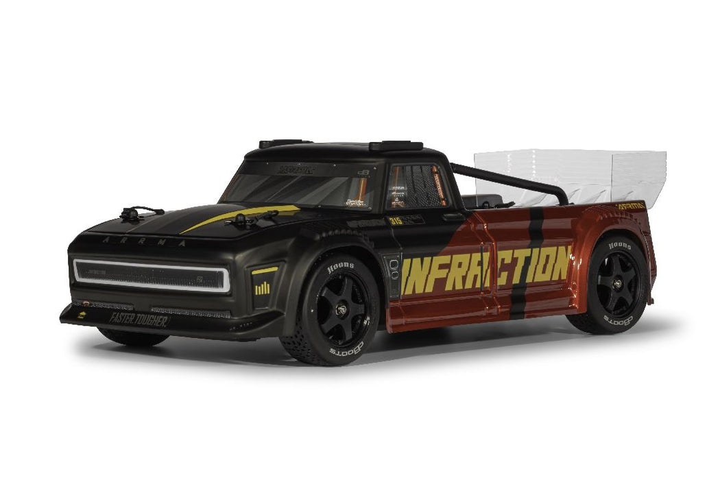 ARA4315V4T2 Arrma 1/8 INFRACTION 223S DSC 4X4 RTR Brushless - Black/Red