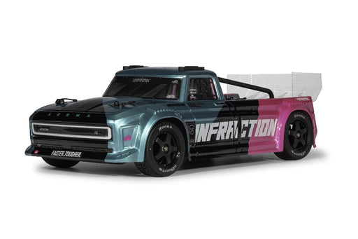 ARA4315V4T3 Arrma 1/8 INFRACTION 223S DSC 4X4 RTR Brushless - Teal/Pink