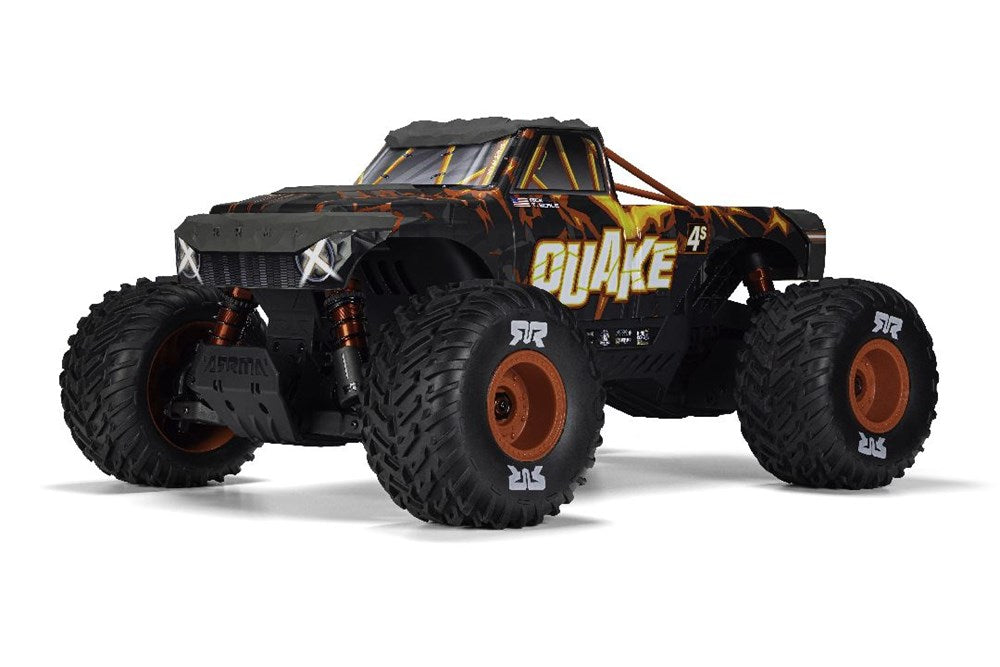 ARA4437T1 Arrma 1/8 QUAKE 4S DSC 4X4 Brushless RTR - Black/Red