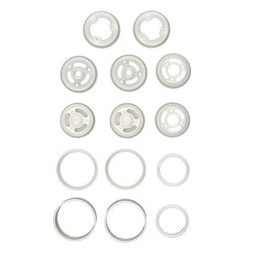 ASC21753 Team Associated Model 24 Wheel Set, White