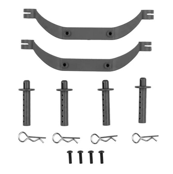 ASC25889 Team Associated RIVAL MT10 Factory Team Body Mount Set - Gray