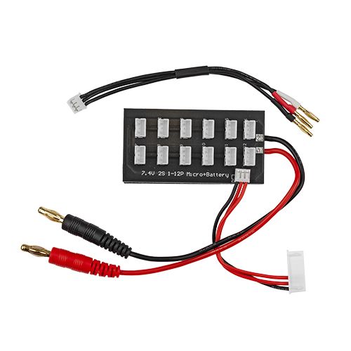 ASC27244 Reedy 2S Parallel Charging Board w/2mm Bullet Adapter