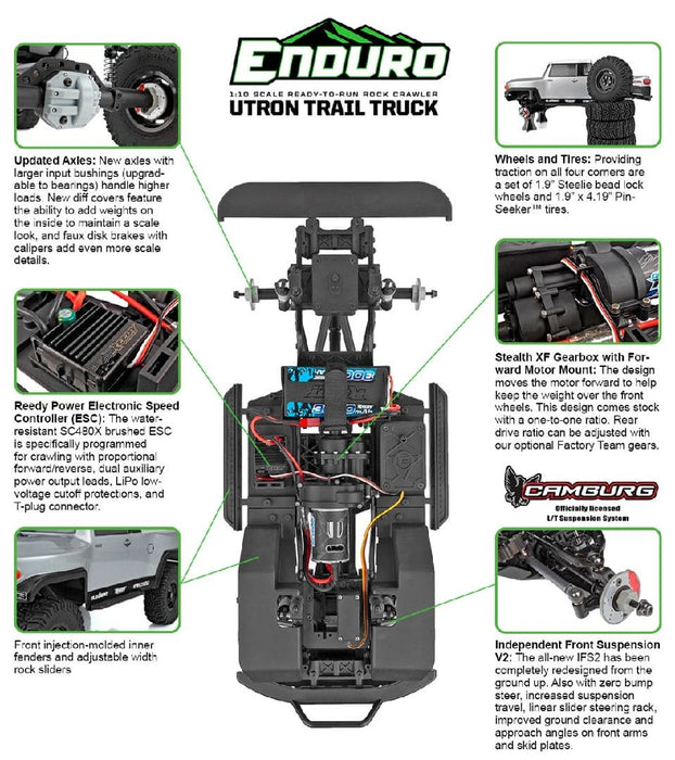 ASC40108 Element RC Enduro Utron SE Trail Truck RTR - Silver