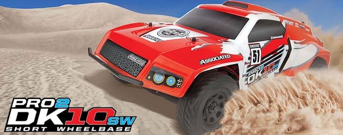 ASC90039C Team Associated Pro2 DK10SW Dakar Buggy RTR, LiPo Combo Red/Wht