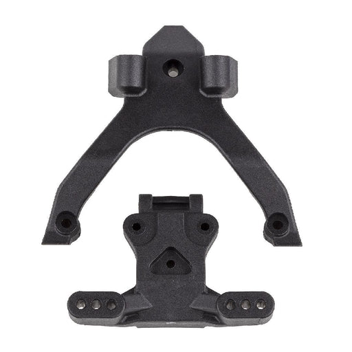 ASC92404 Team Associated RC10B7 FT Top Plate and Ballstud Mount, carbon