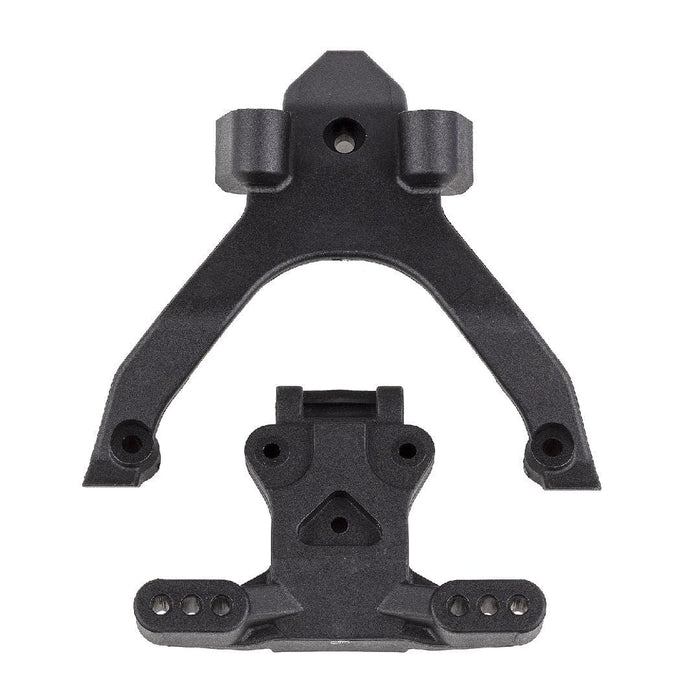 ASC92404 Team Associated RC10B7 FT Top Plate and Ballstud Mount, carbon