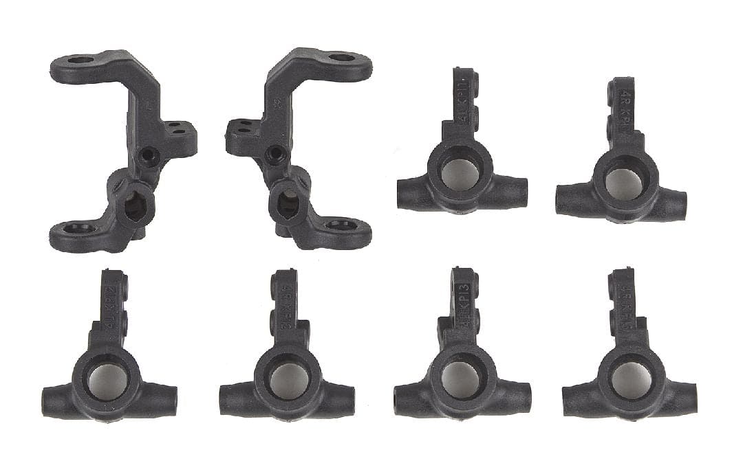 ASC92415 Team Associated RC10B7 FT Caster and Steering Blocks, carbon
