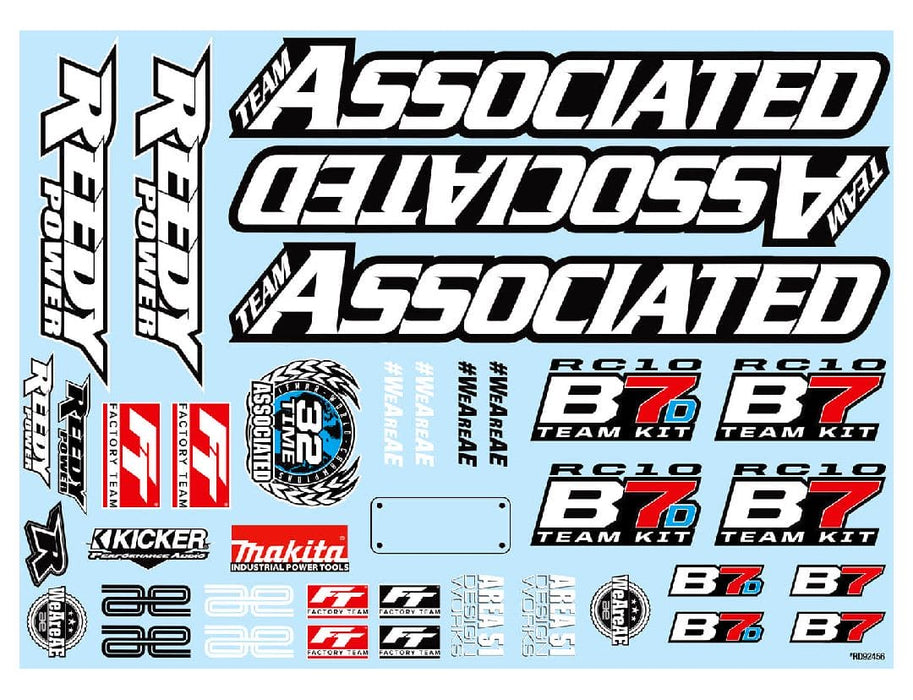 ASC92465 Team Associated RC10B7 Decal Sheet