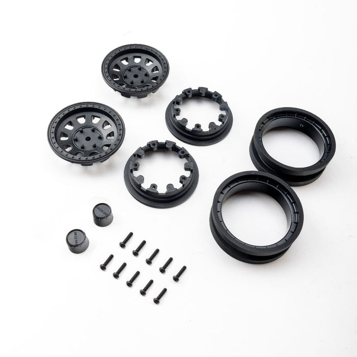 AXI-3872 Axial 1.9 Raceline Daytona Beadlock Wheels - Black (2)