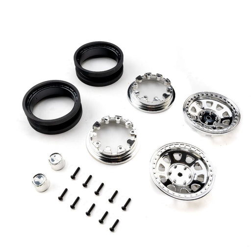 AXI-3878 Axial 1.9 Raceline Daytona Beadlock Wheels - Chrome (2)
